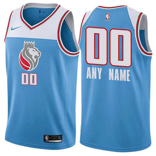 Men & Youth Customized Sacramento Kings Blue Nike City Edition Jersey->customized nba jersey->Custom Jersey